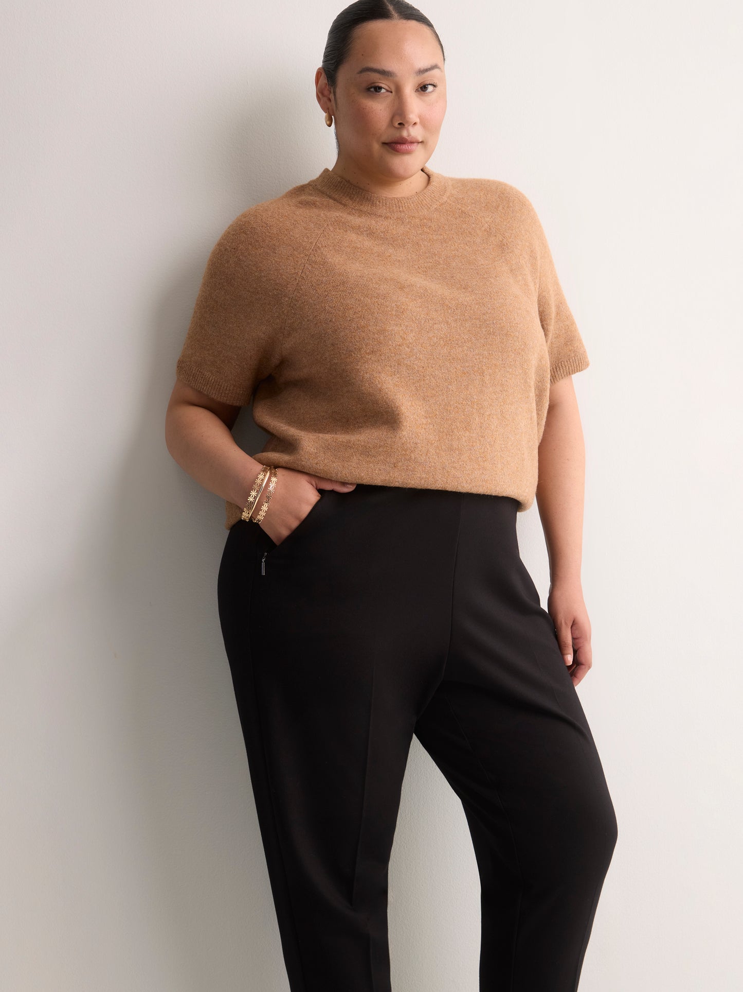 Black Ponte de Roma Tapered-Leg Essential Pant