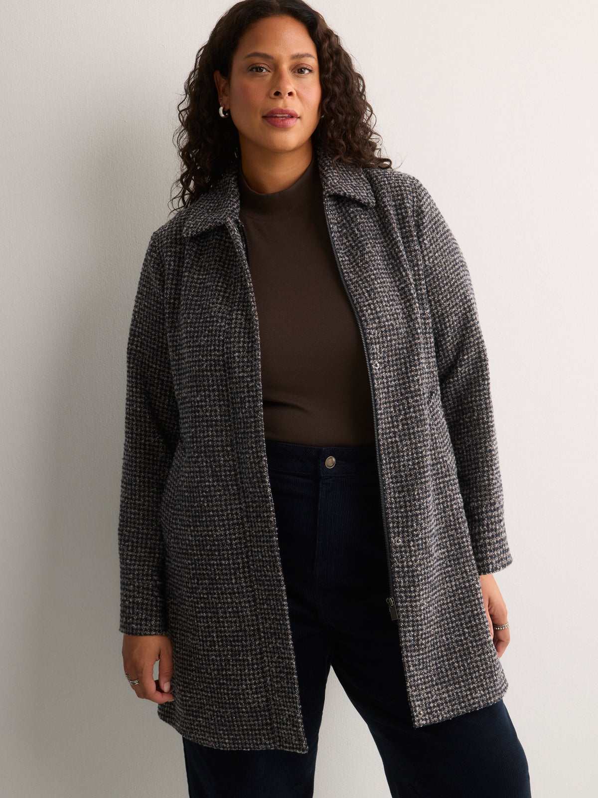 Soft Woven Swing Coat