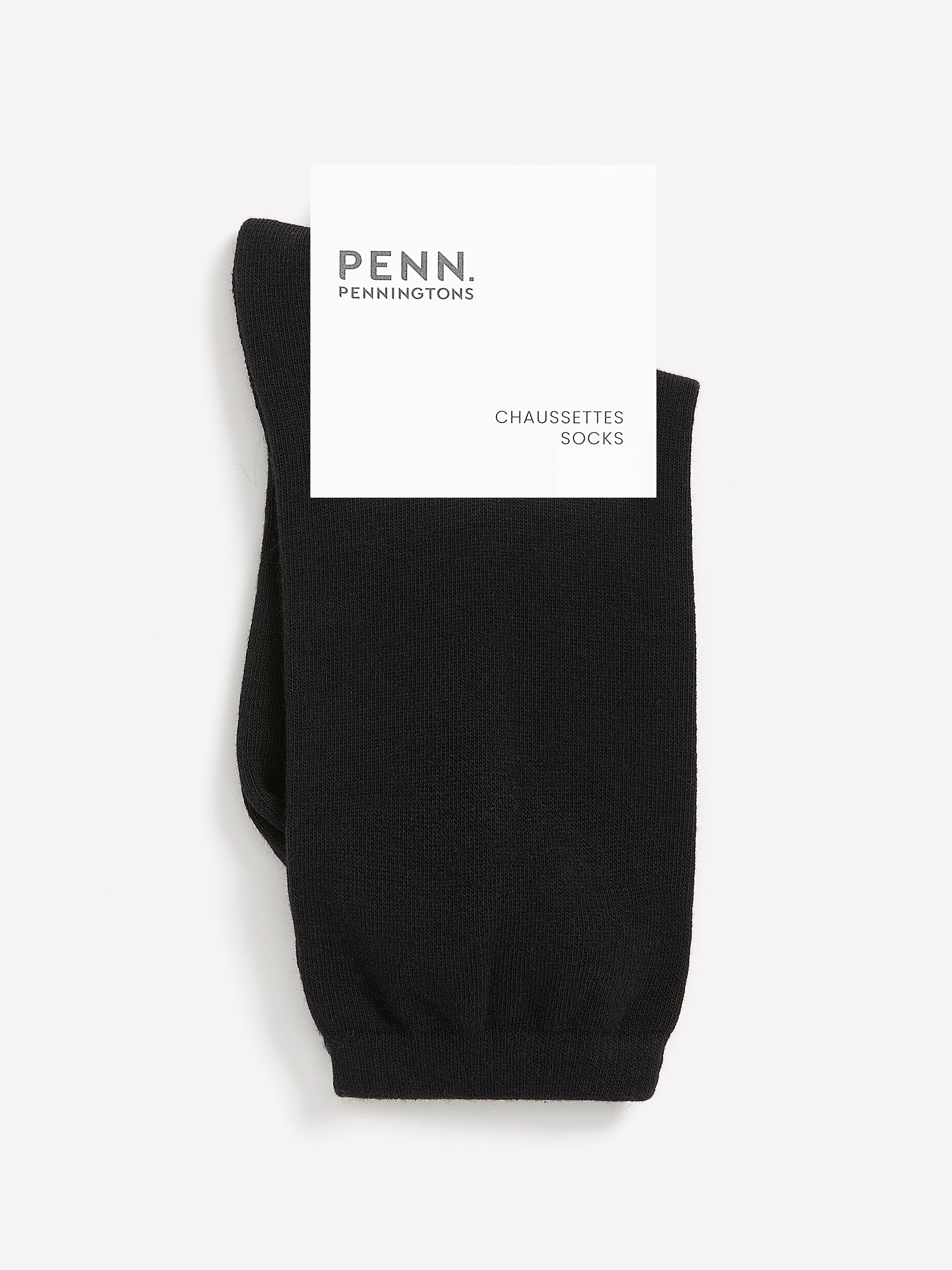 Black Basic Crew Socks