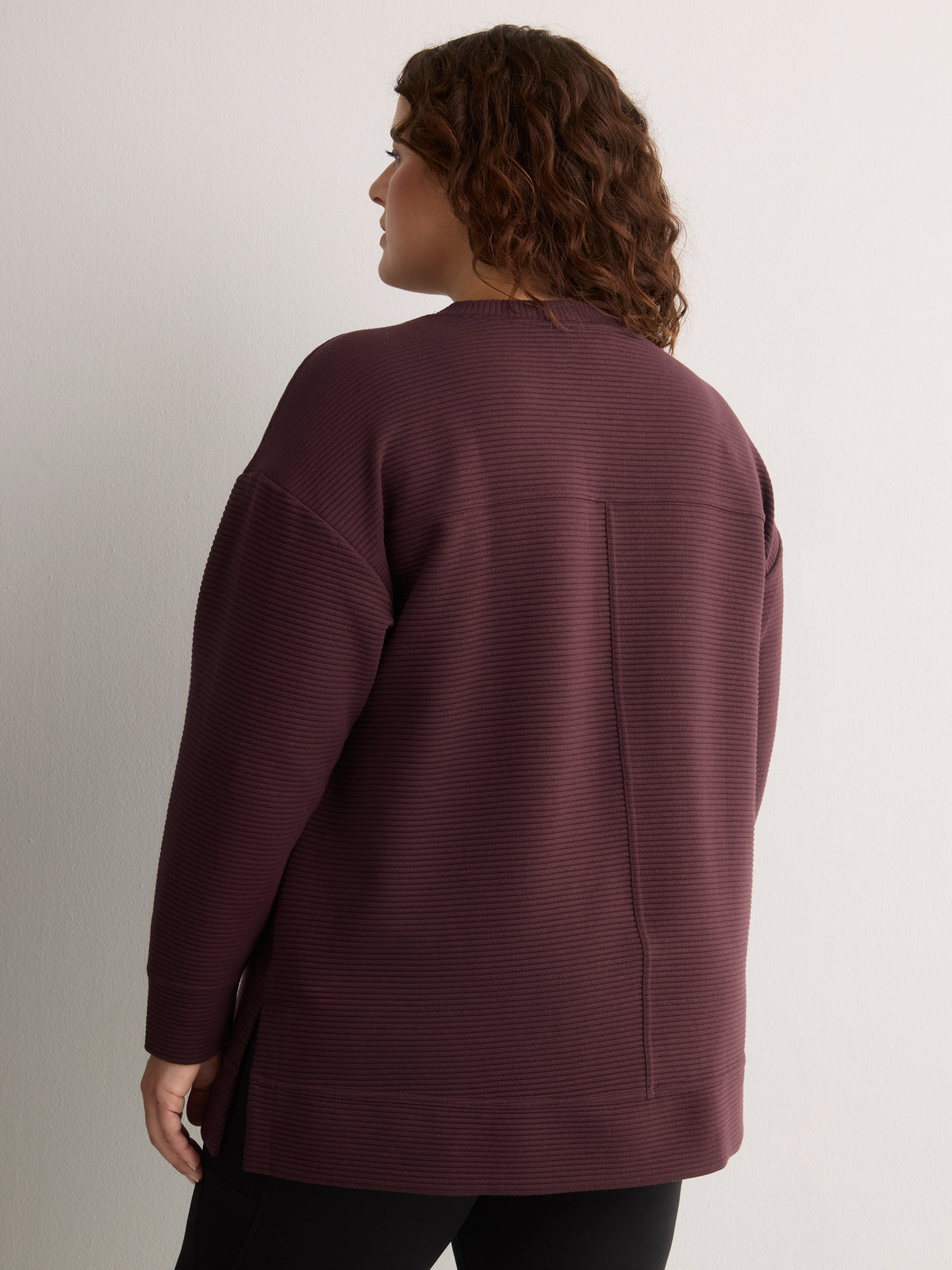 Ottoman Wide Crew Neck Tunic Top - Active Zone