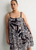 Robe cache-maillot sans manches en tricot léger plissé