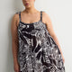 Robe cache-maillot sans manches en tricot léger plissé