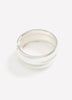 Wide Silver Textured Cuff Bracelet