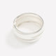 Wide Silver Textured Cuff Bracelet