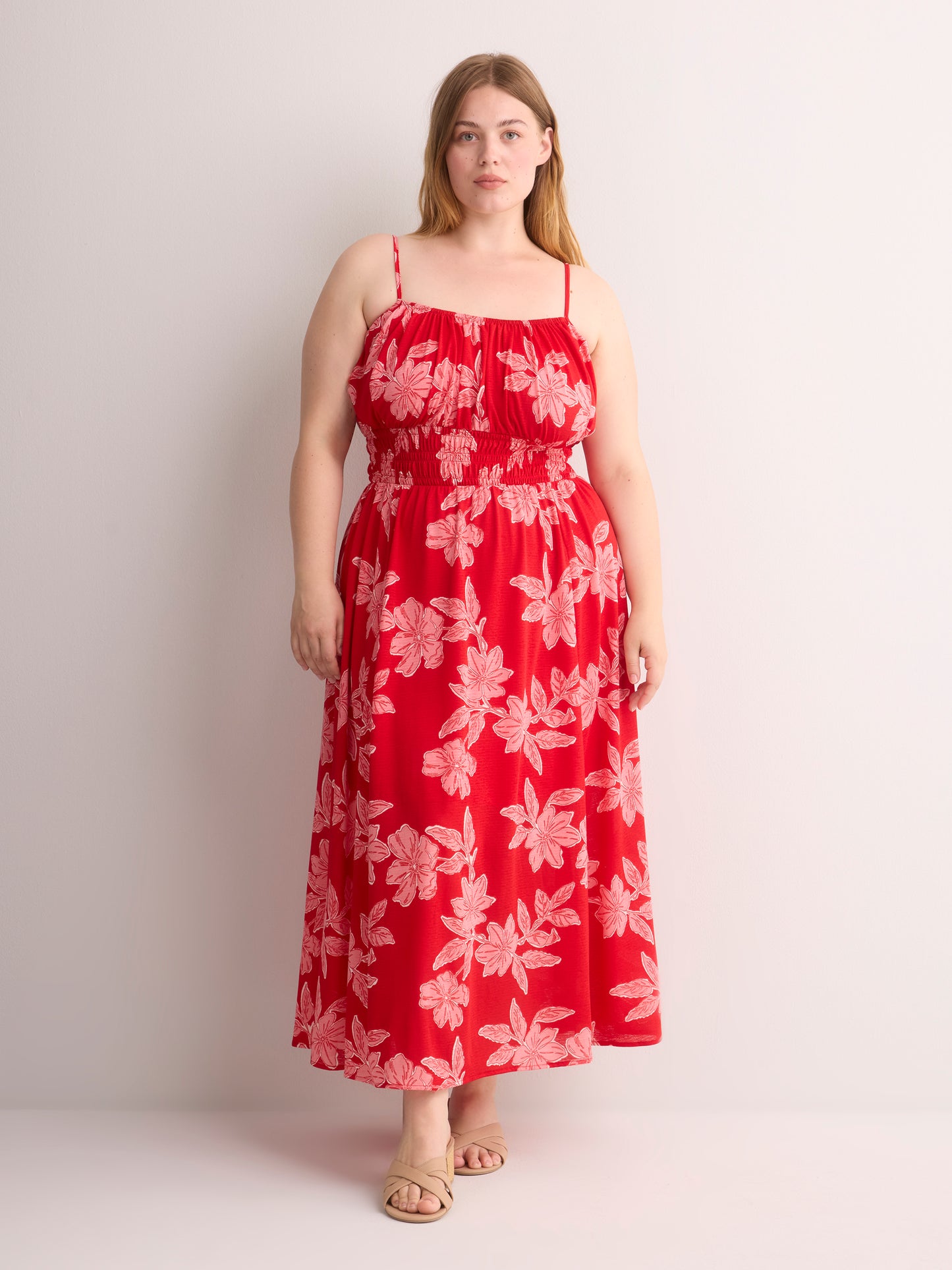 Robe longue sans manches à taille élastique - Addition Elle