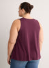 Sleeveless V-Neck Swing Top