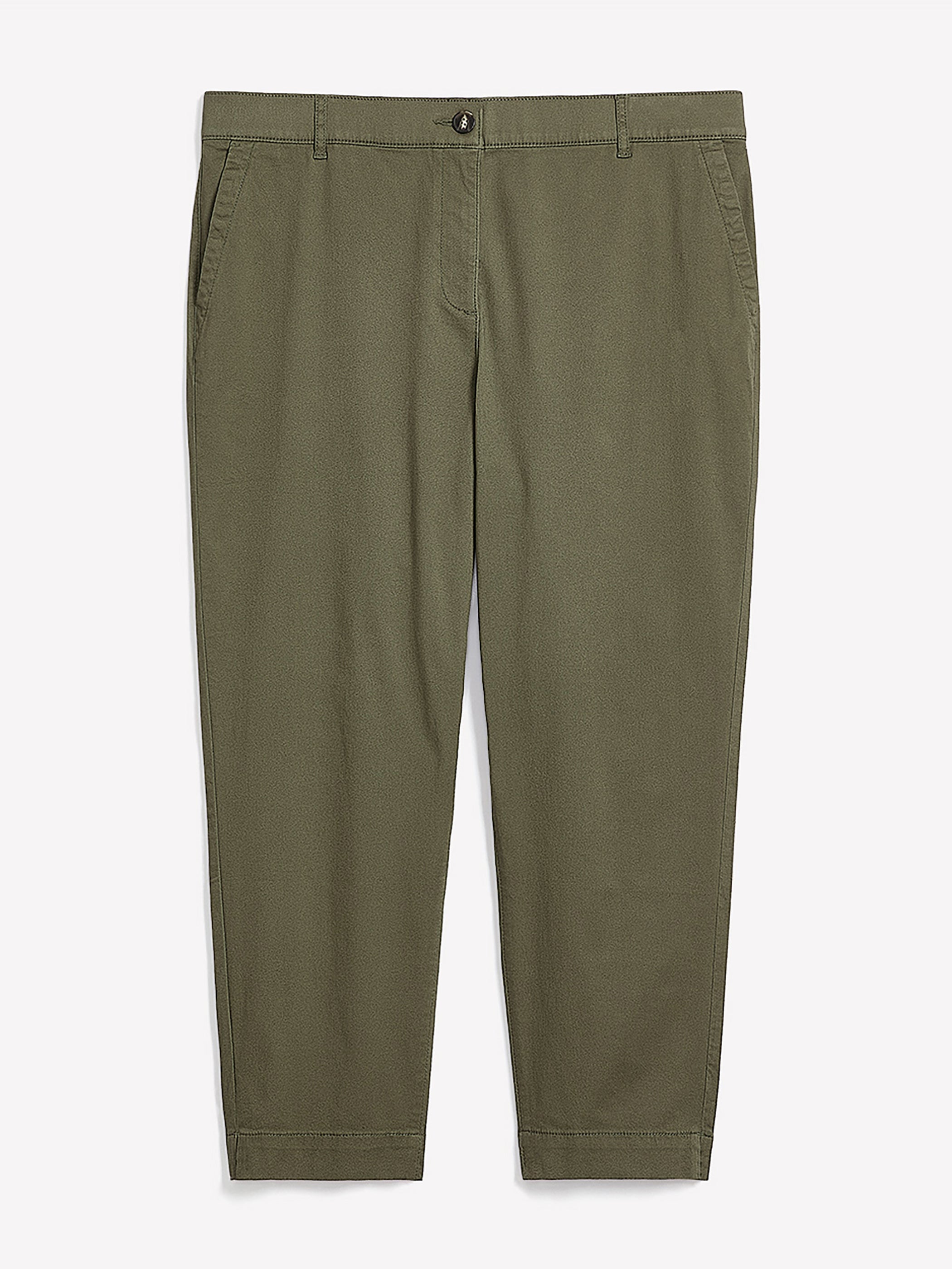 Pantalon chino uni à jambe fuselée