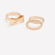 Assorted Golden Rings with Bow, Set of 3