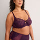 Purple Lace Unlined T-Cup Underwire Bra - Déesse