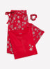 Red Snowflake Henley Tee and Straight Pant Pyjama Set - tiVOGLIO