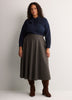 Plaid Circle Midi Skirt