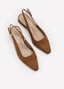 Wide Width, Ginger Microsuede Slingback Low-Heel Shoe - Naturalizer