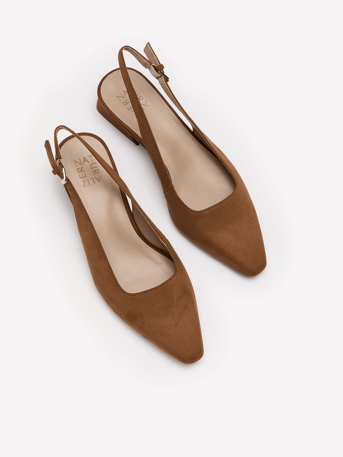 Wide Width, Ginger Microsuede Slingback Low-Heel Shoe - Naturalizer