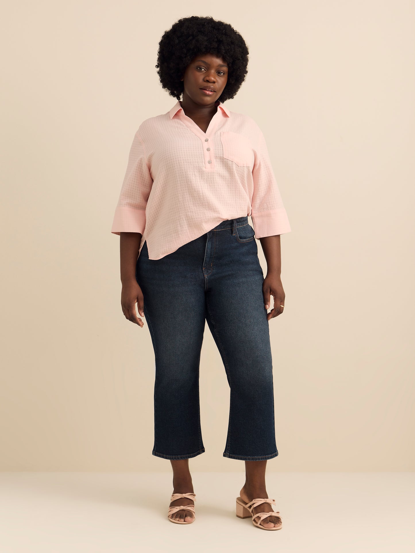 Jean légèrement évasé à taille mi-haute - Addition Elle