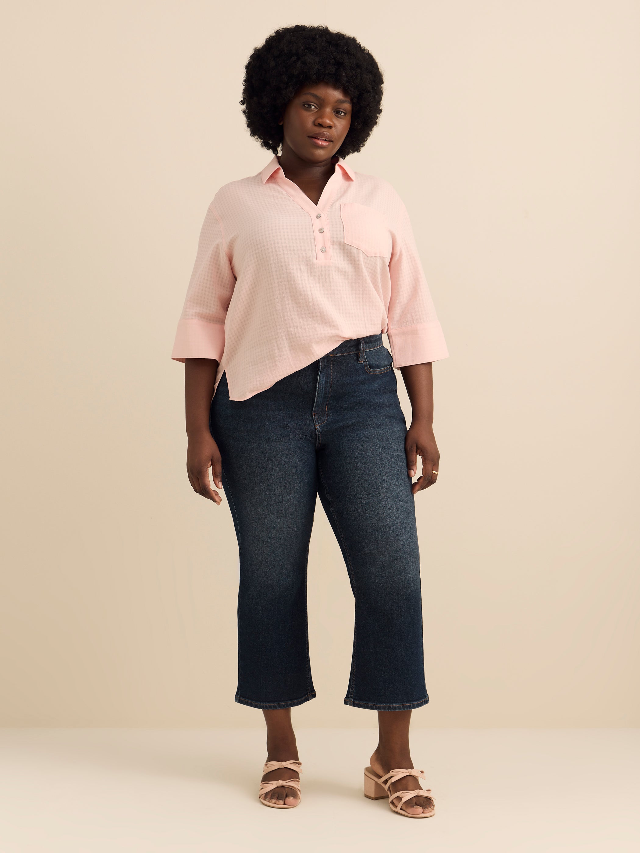 Jean légèrement évasé à taille mi-haute - Addition Elle