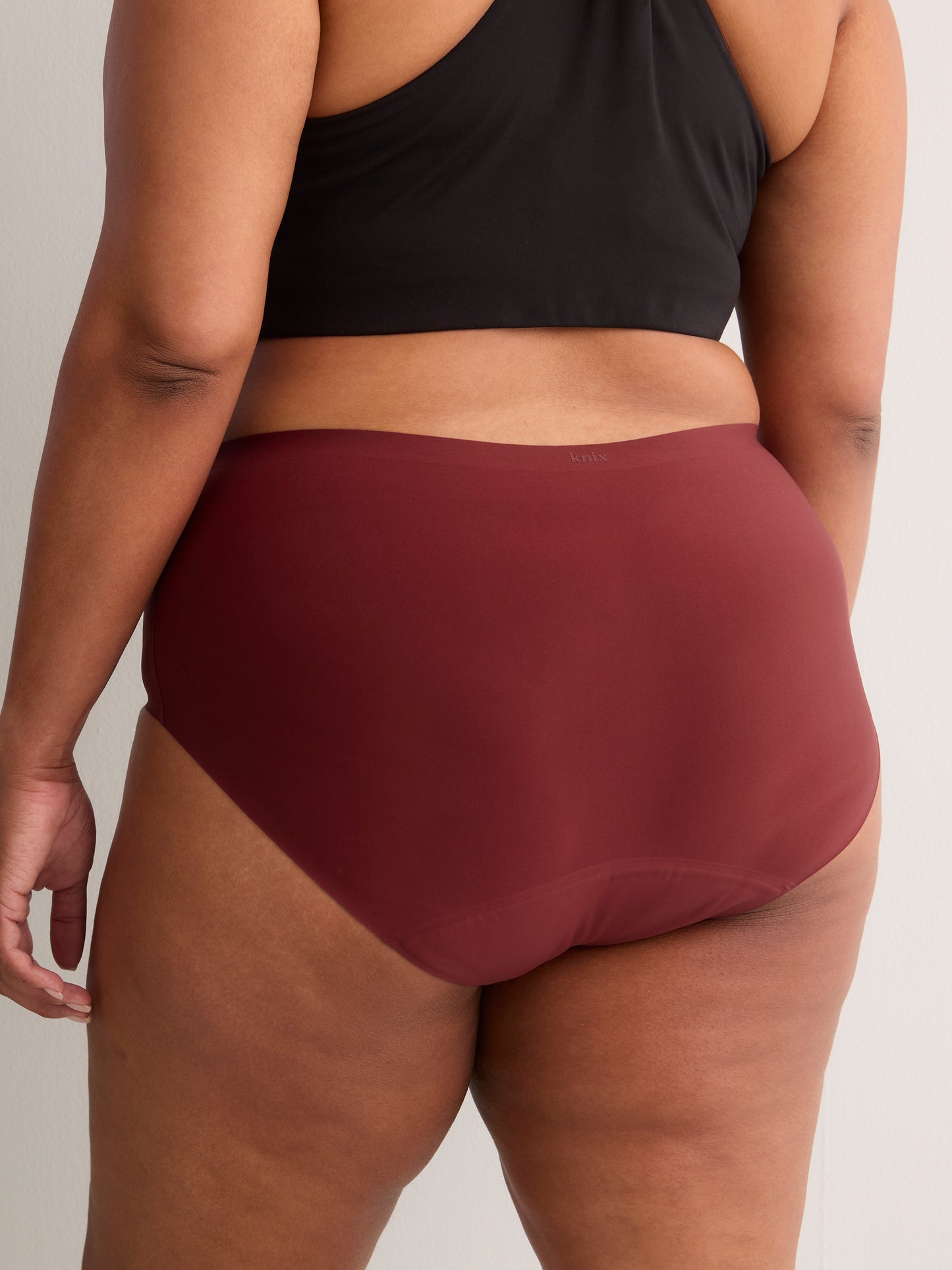 Dark Cherry High-Rise No-Show Super Leakproof Period Panties - Knix