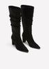 Wide Width, Gianina Microsuede Mid-Heel Pointed-Toe Tall Boot