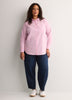Pink Poplin Buttoned-Down Tunic Shirt