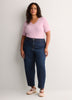Lace V-Neck Rib Knit Tee