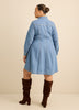 Denim Long Sleeve Shirt Dress