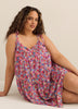 Pleated Sleeveless Onion-Skin Cover-Up Dress