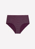 Plum Striped Cotton Full Brief - tiVOGLIO