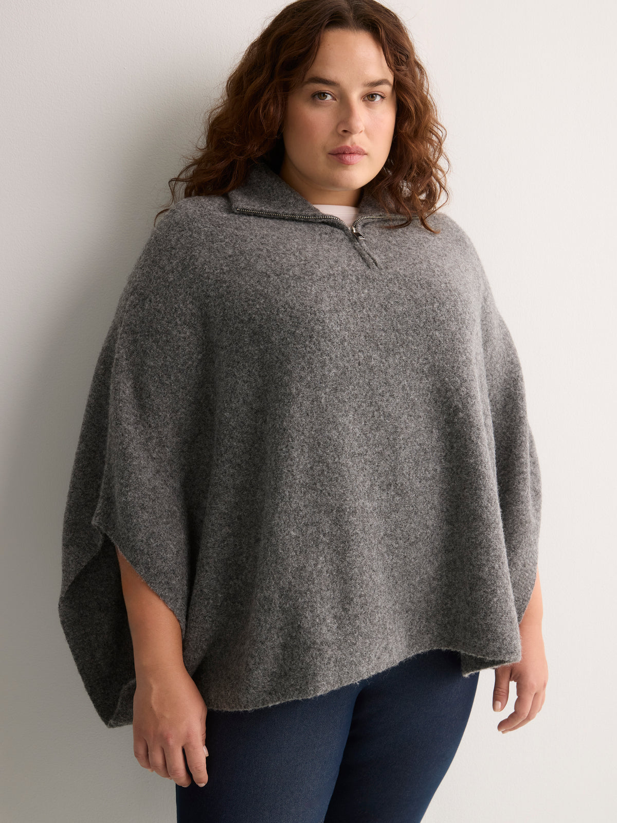 Half Zip Pop-Over Cape