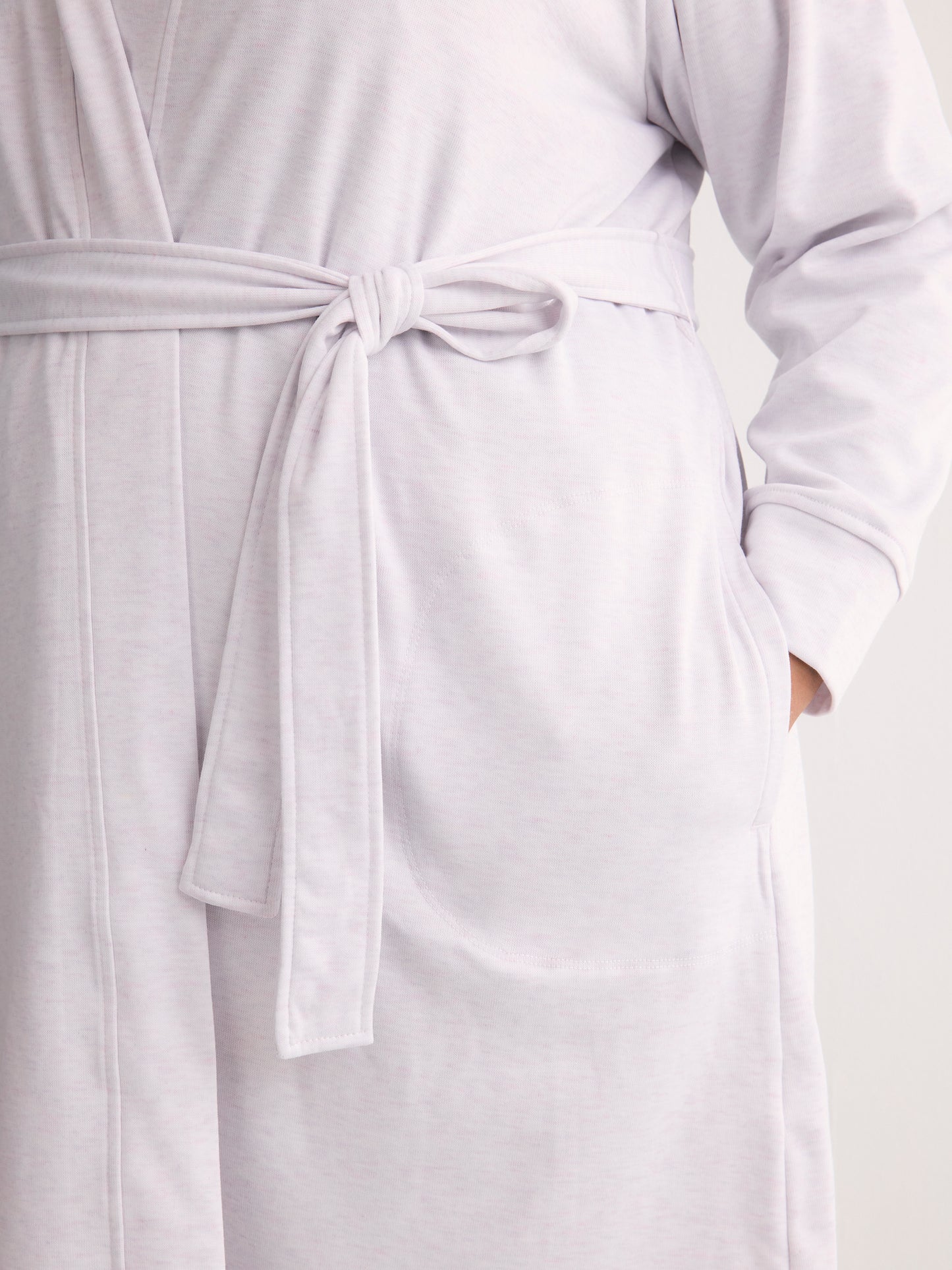 Lilac Heather Hooded French Terry Robe - tiVOGLIO