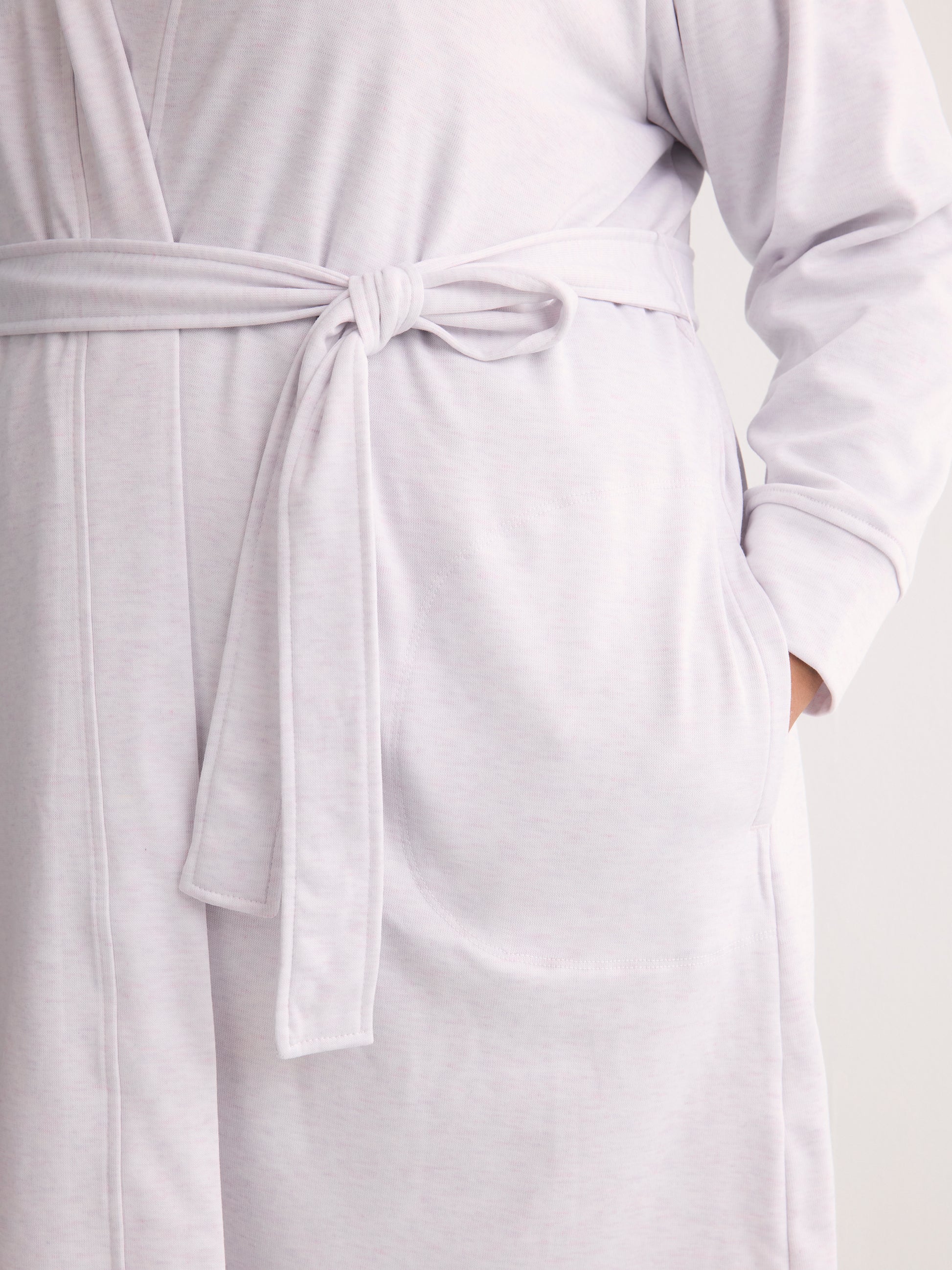 Lilac Heather Hooded French Terry Robe - tiVOGLIO