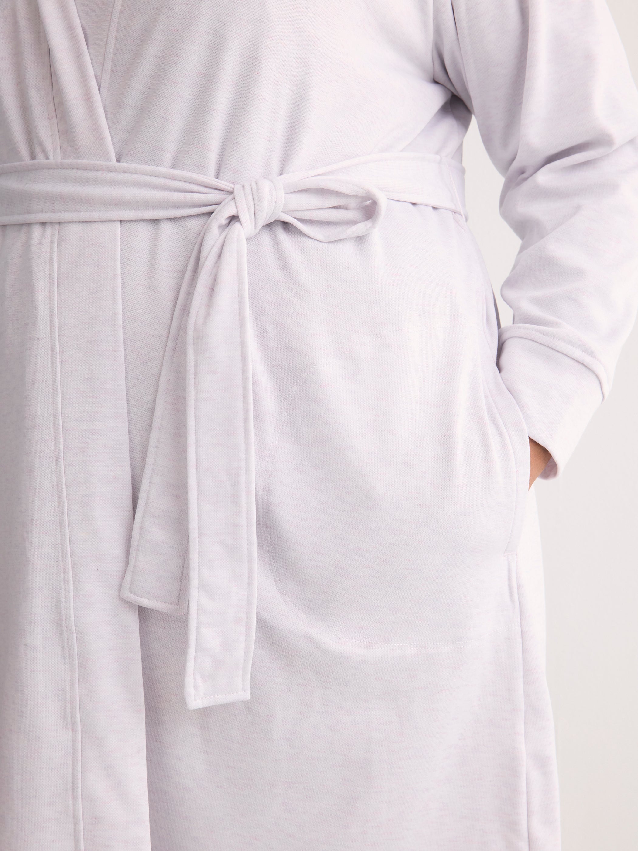 Lilac Heather Hooded French Terry Robe - tiVOGLIO