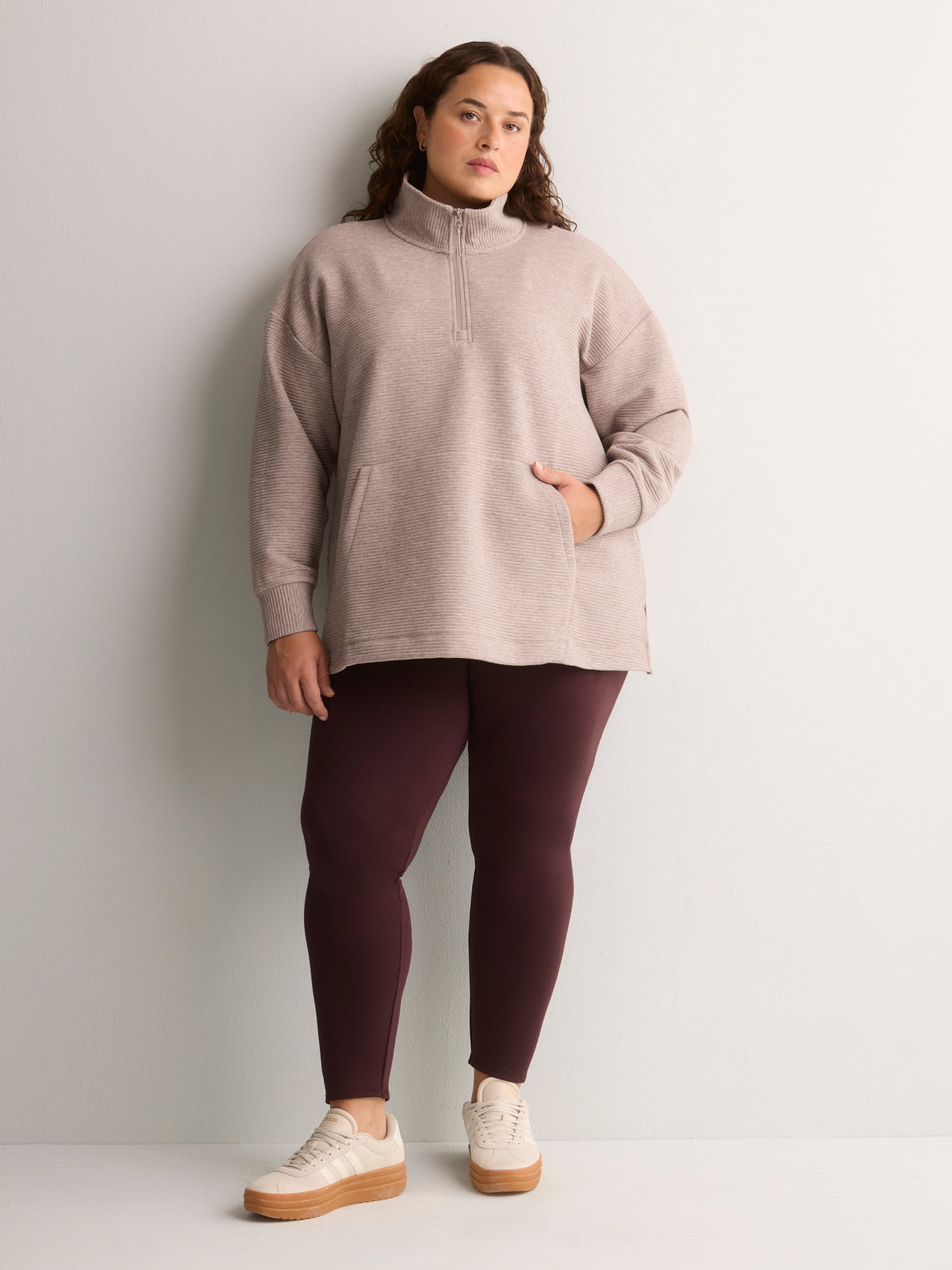 Long Ottoman Half-Zip Sweatshirt - Active Zone