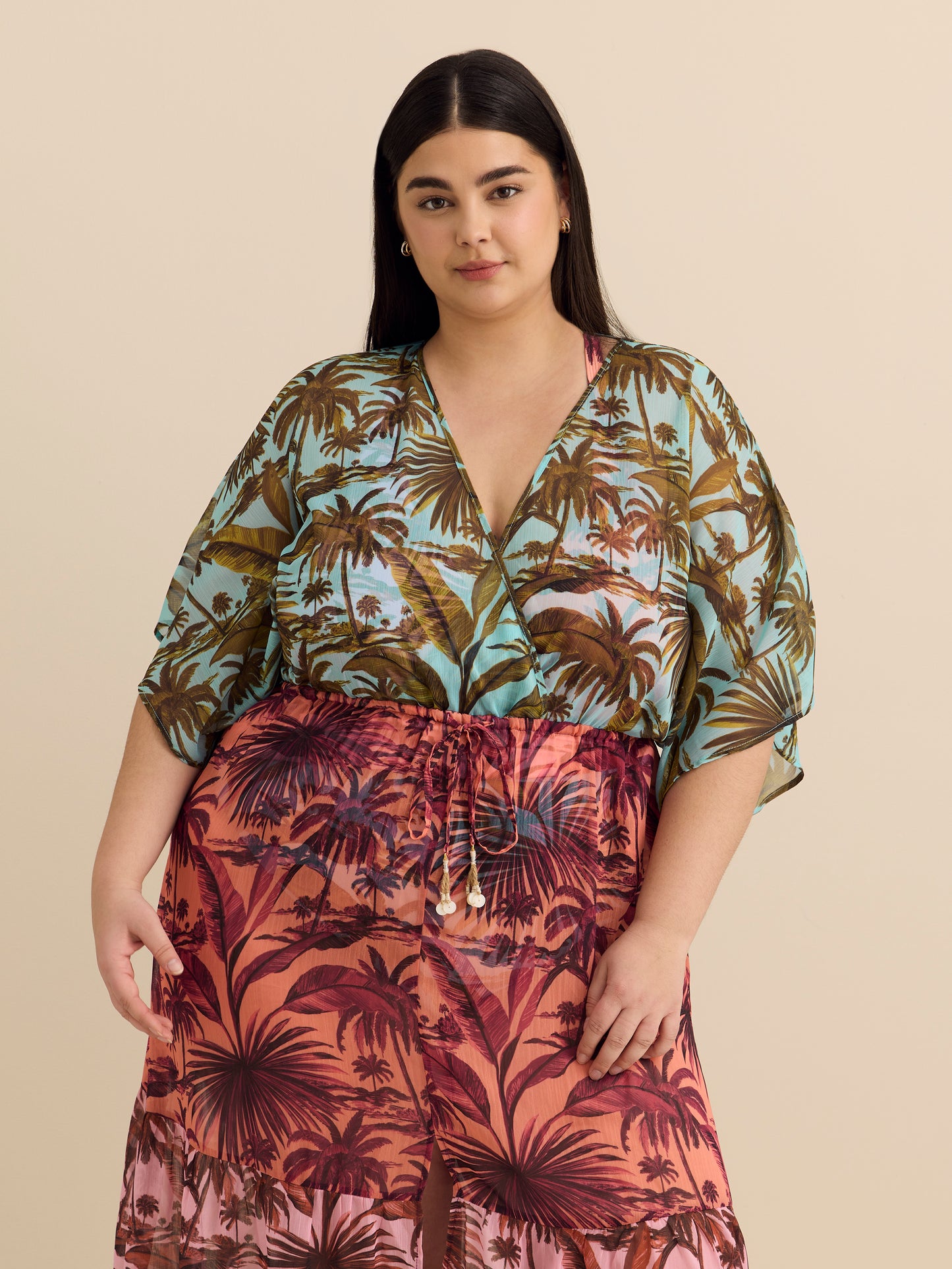 Robe cache-maillot colorée légère - Bleu Rod Beattie