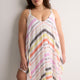 Striped Sharkbite V-Neck Cover-Up Dress