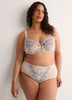 Grey Mesh Brief with Embroidered Front - Déesse