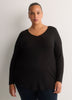 Long Black Modern-Fit Tee - PENN. Essentials