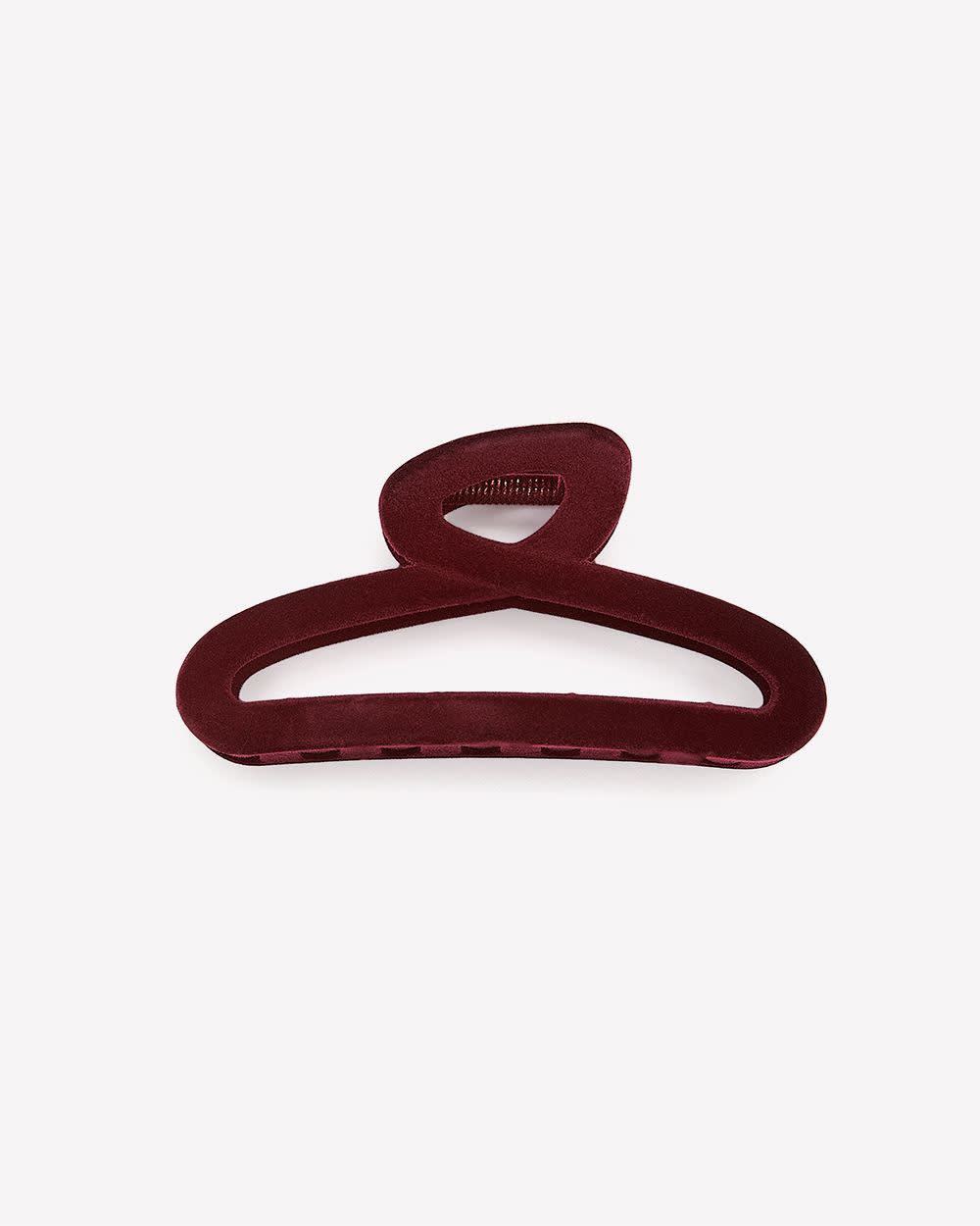 Pince à  cheveux en velours bordeaux