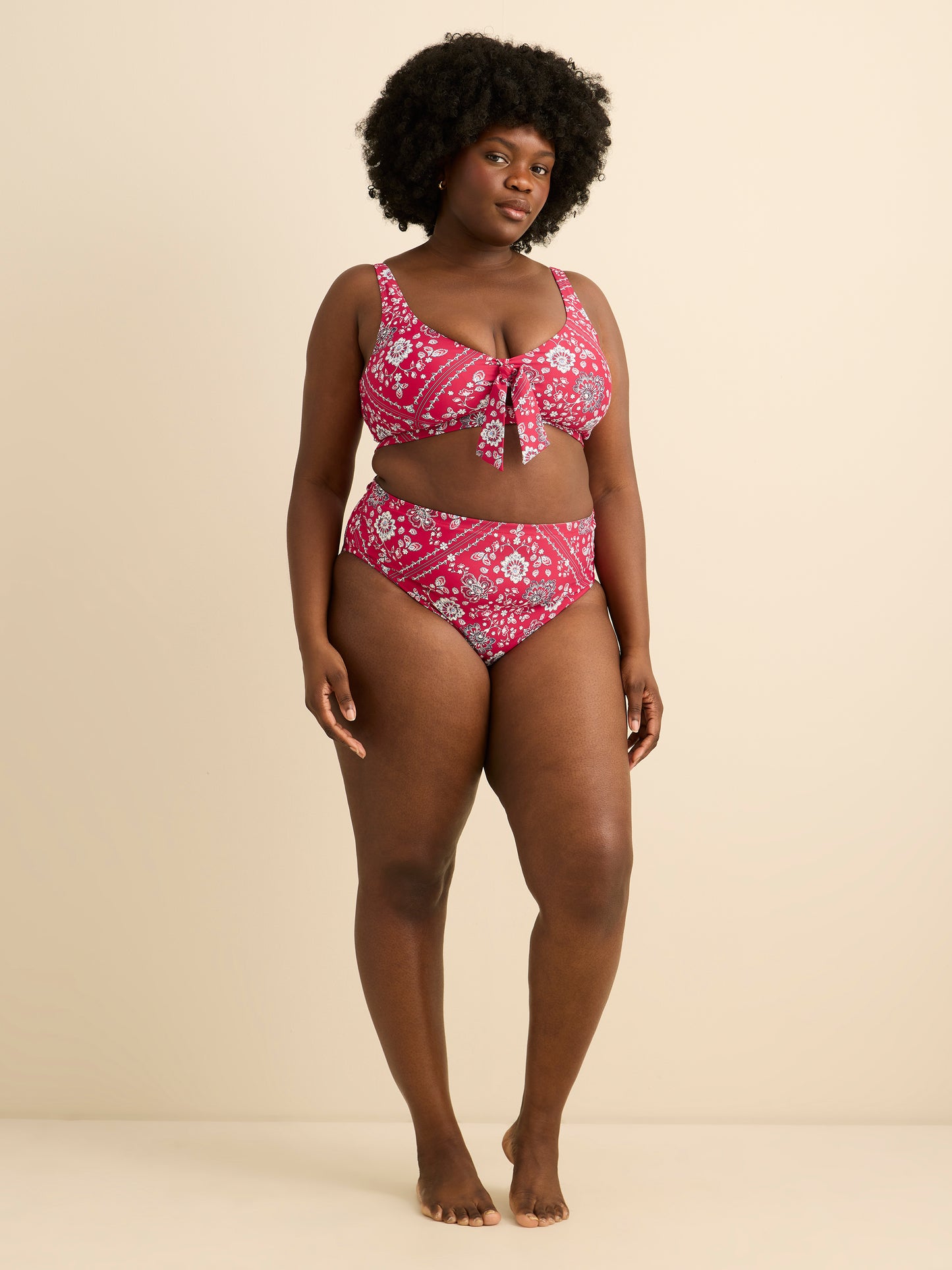Bikini Top With Front Knot Detail