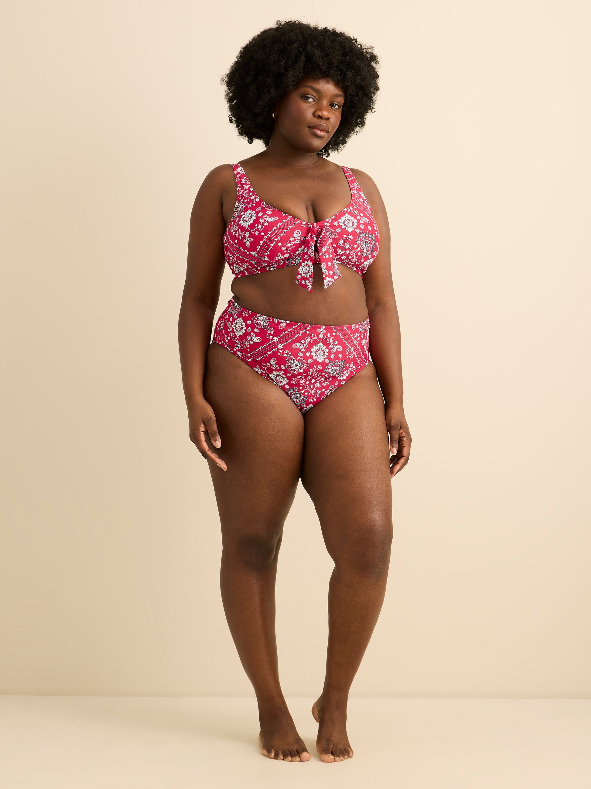Bikini Top With Front Knot Detail