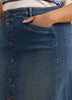 Midi Denim Skirt with Front Buttons - d/C Jeans