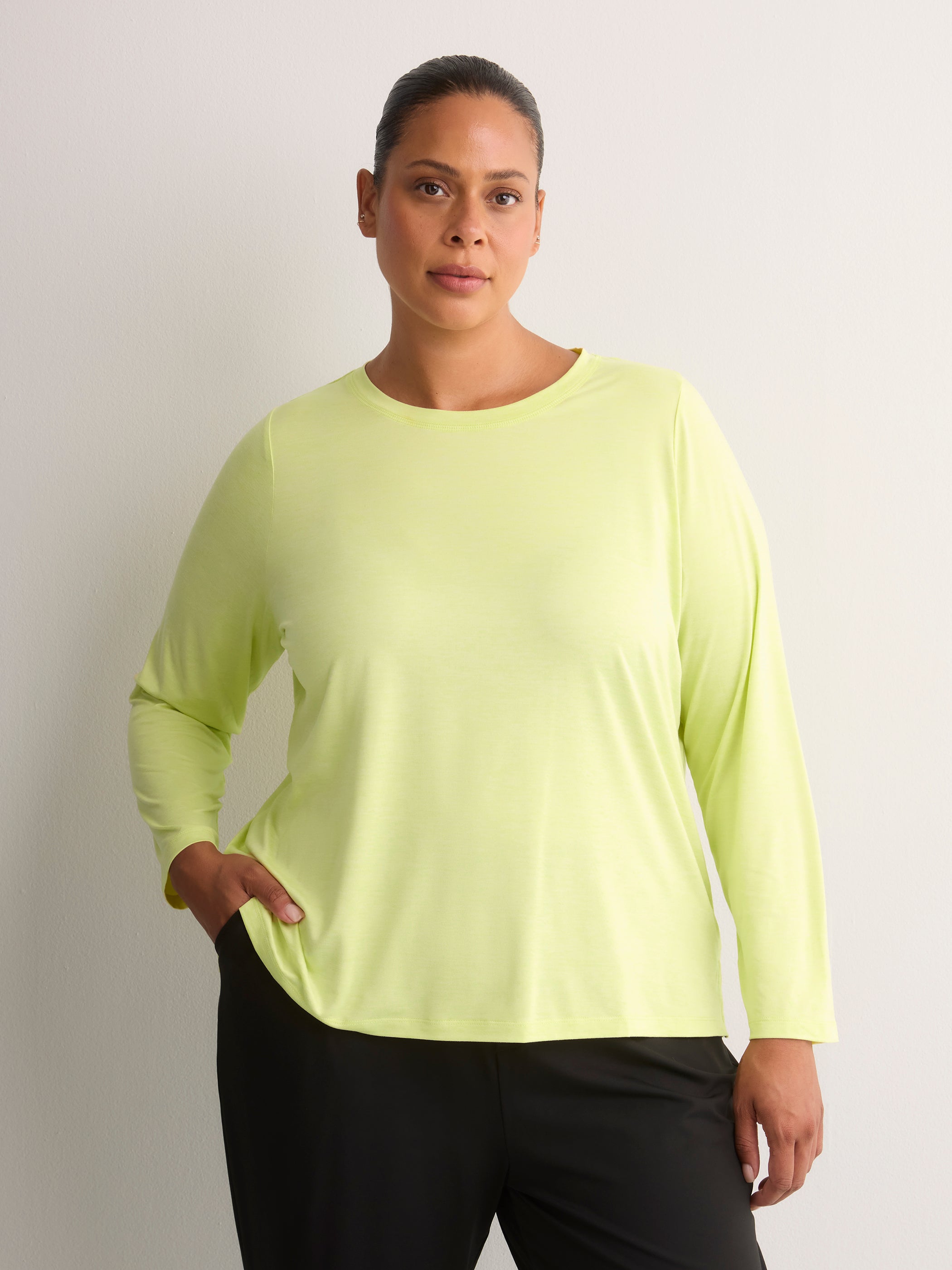 Responsible, Space-Dye Long-Sleeve T-Shirt with Back Insert - Active Zone