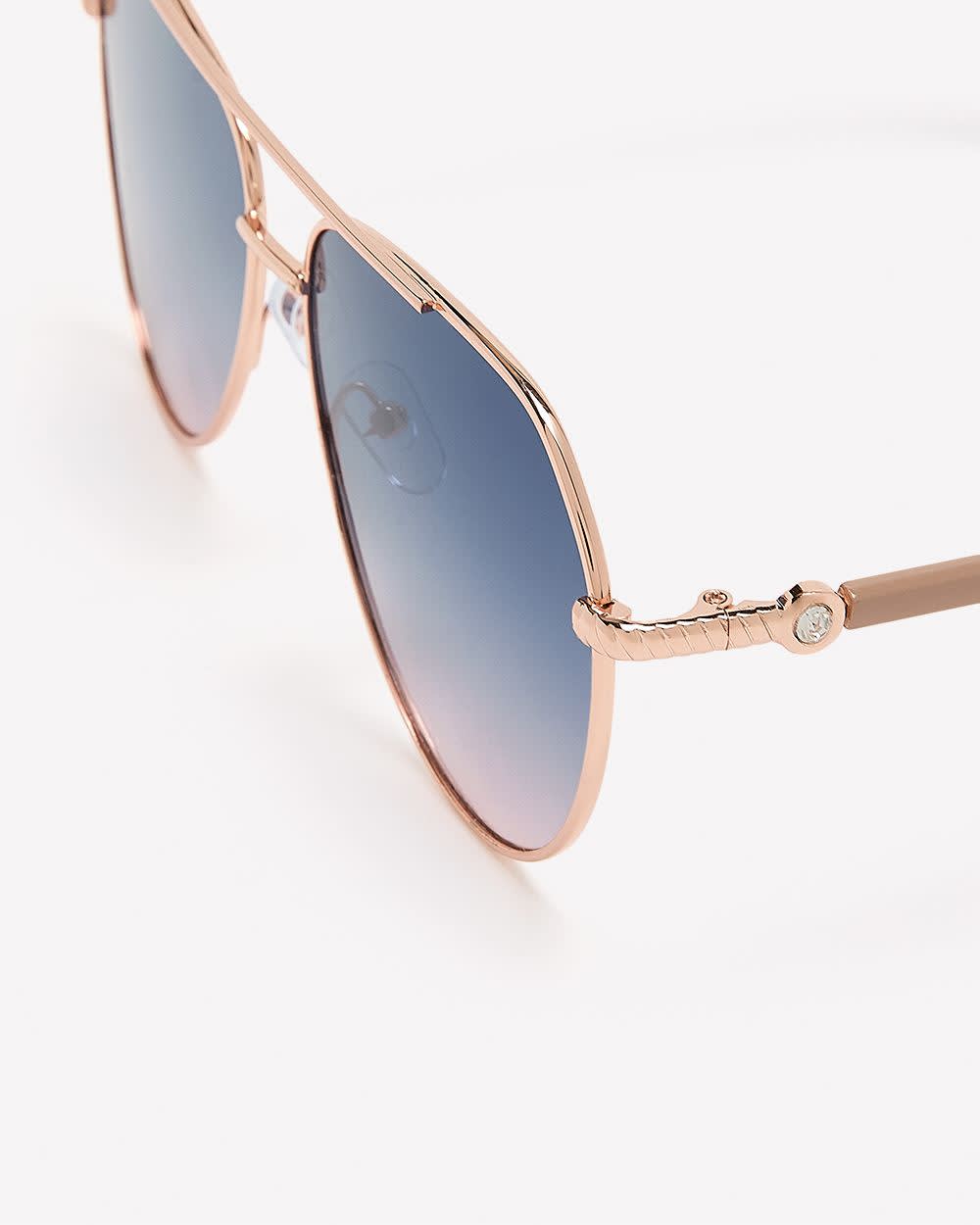 Golden Aviator Sunglasses