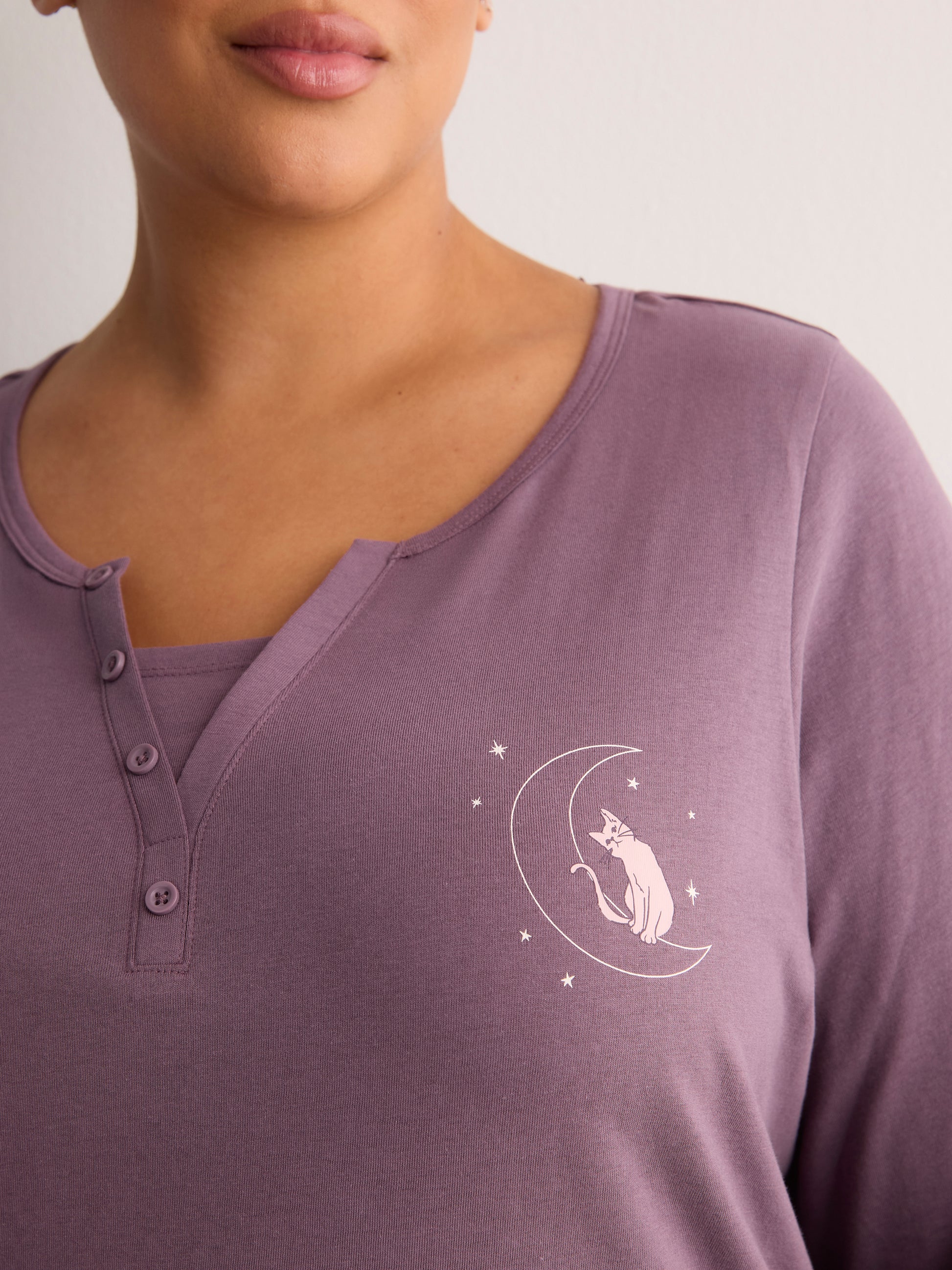 Modern-Fit Fooler Henley Pyjama Top - tiVOGLIO