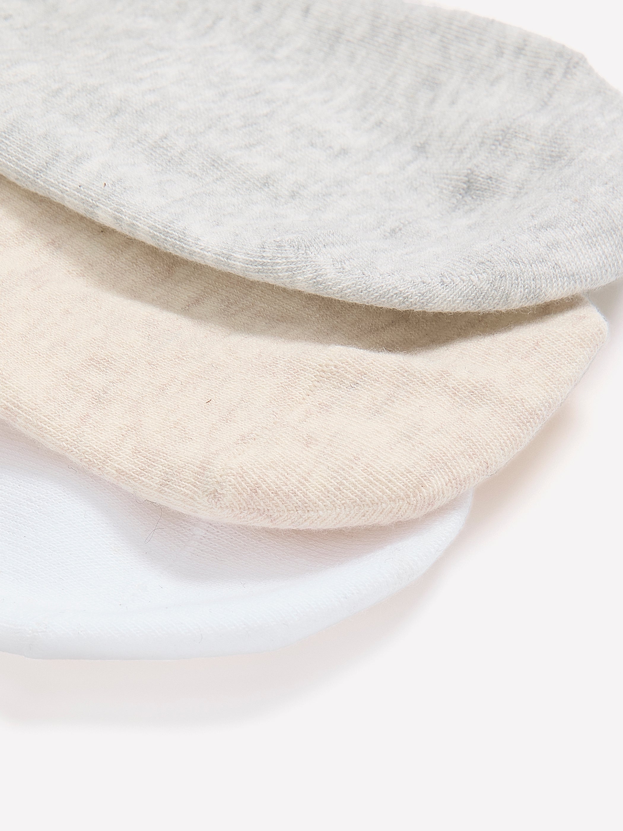 Neutral Knit Sneaker Socks, Set of 3