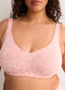 Wireless Pink Paisley-Print Cotton Bra with Picot Trim - tiVOGLIO