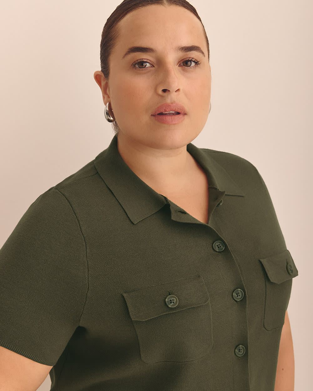 Cardigan en tricot à manches courtes - Addition Elle