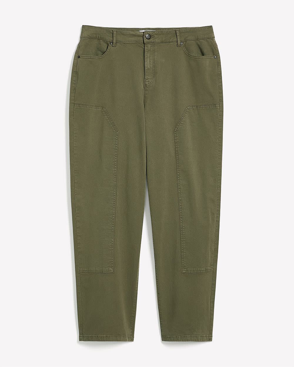 Pantalon en twill vert style ranch - Addition Elle
