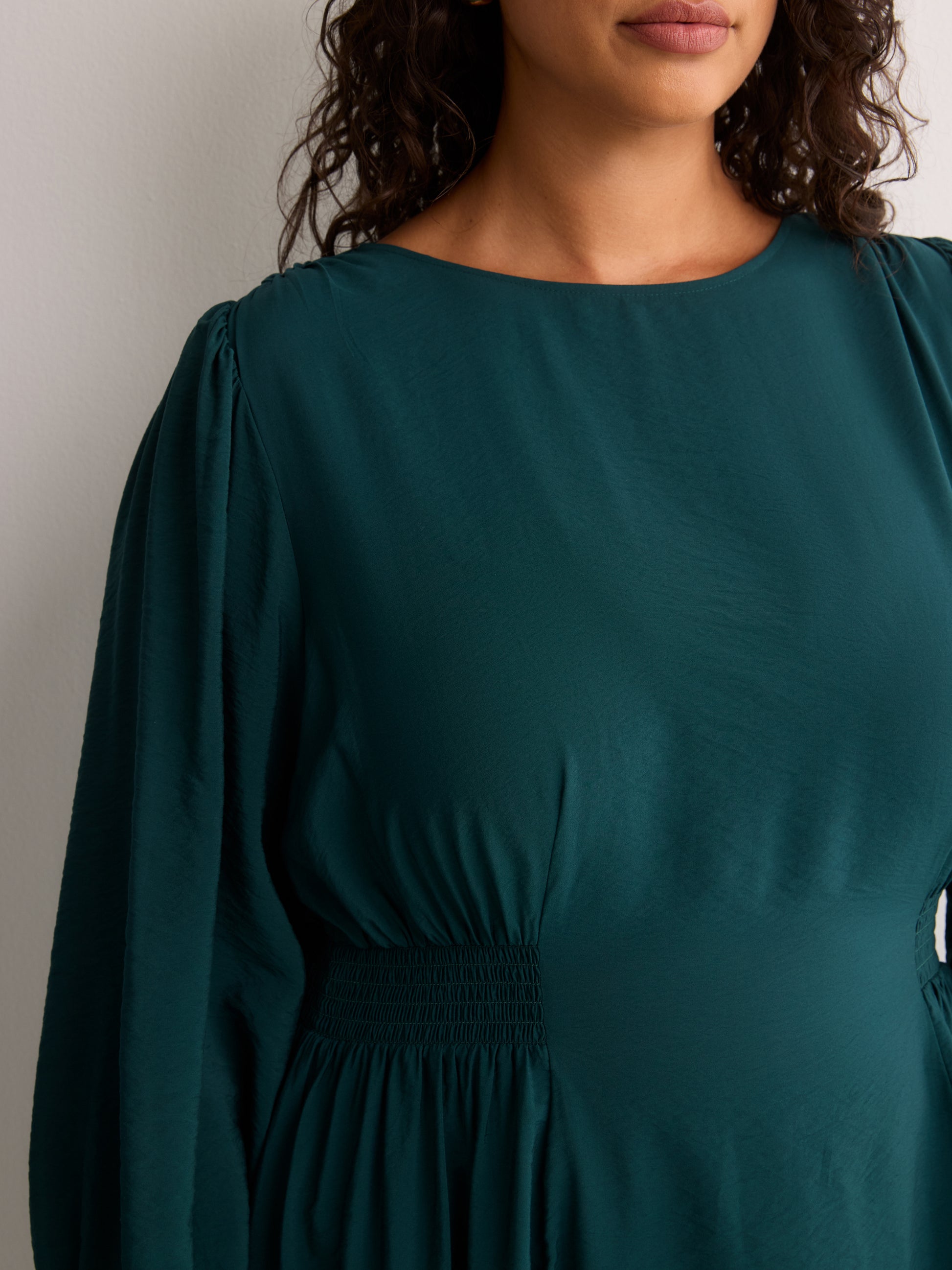 Long-Sleeve Fit-and-Flare Dress