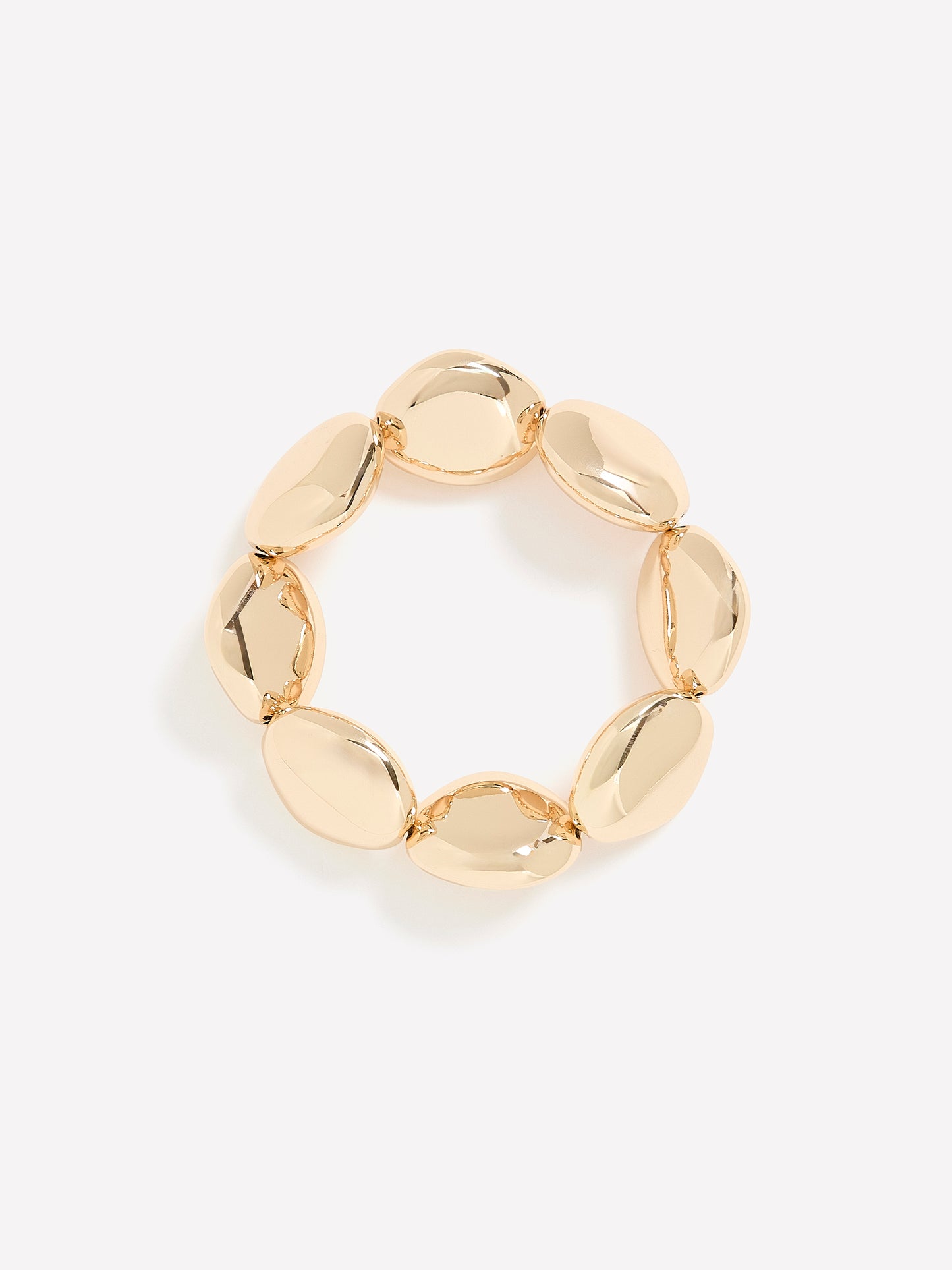 Large Golden Pebble Elastic Bracelet