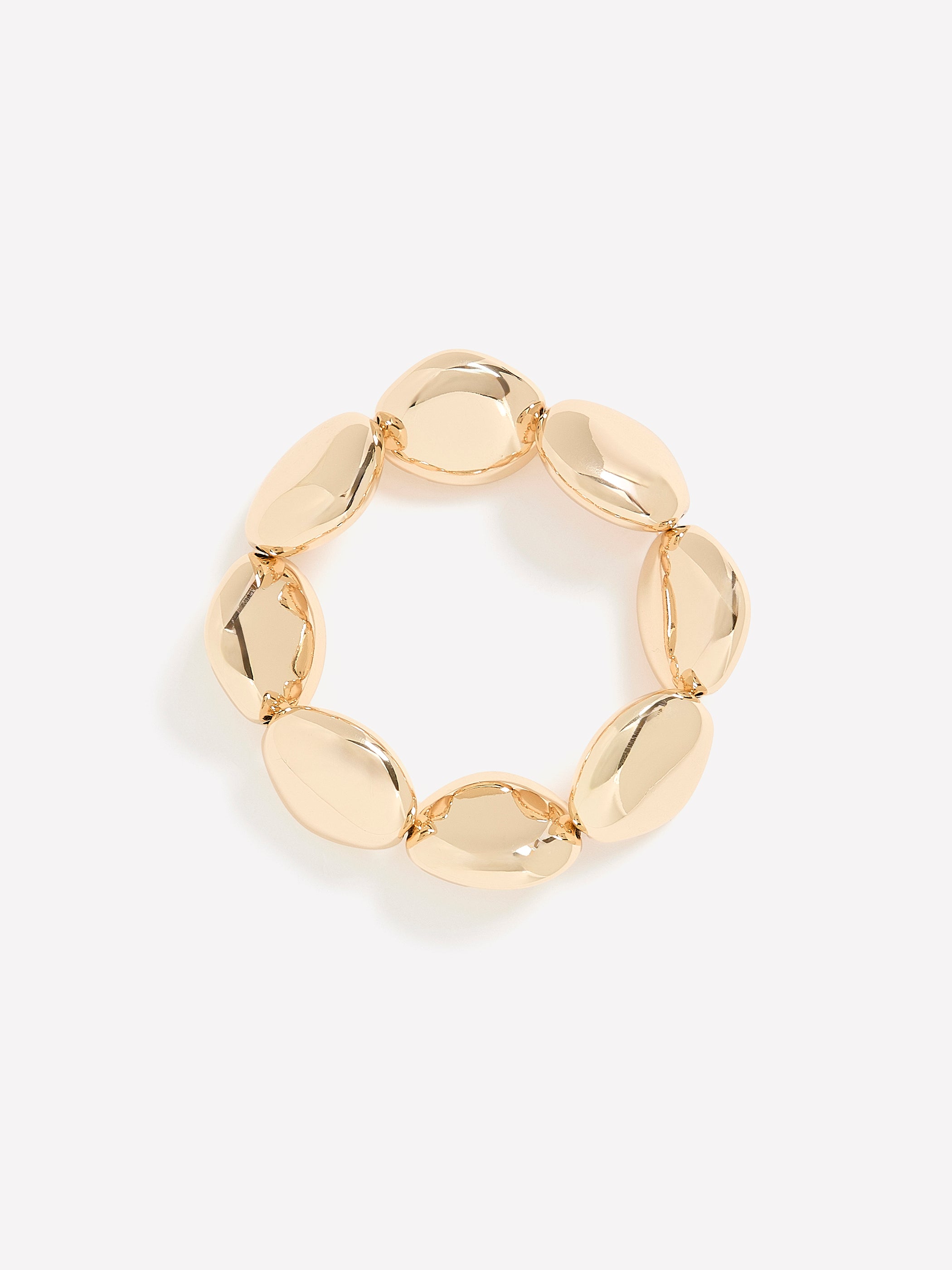 Large Golden Pebble Elastic Bracelet