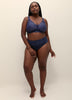 Navy Heart-Print Wireless Padded T-Shirt Bra - ti Voglio